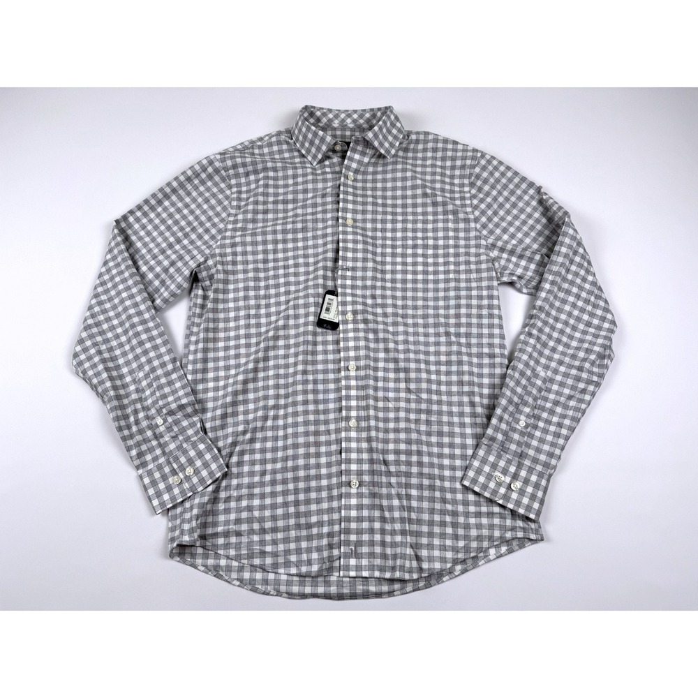 Johnnie-O Ashworth Performance Button Down Shirt -‎ Size M Light Grey NEW